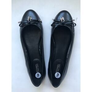 NWOB Michael Kors Black Leather Ballet Flats